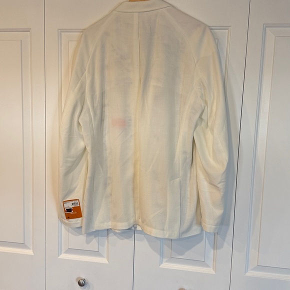 TALLIA Cream Blazer with Orange Accents 46L - Picture 4 of 5